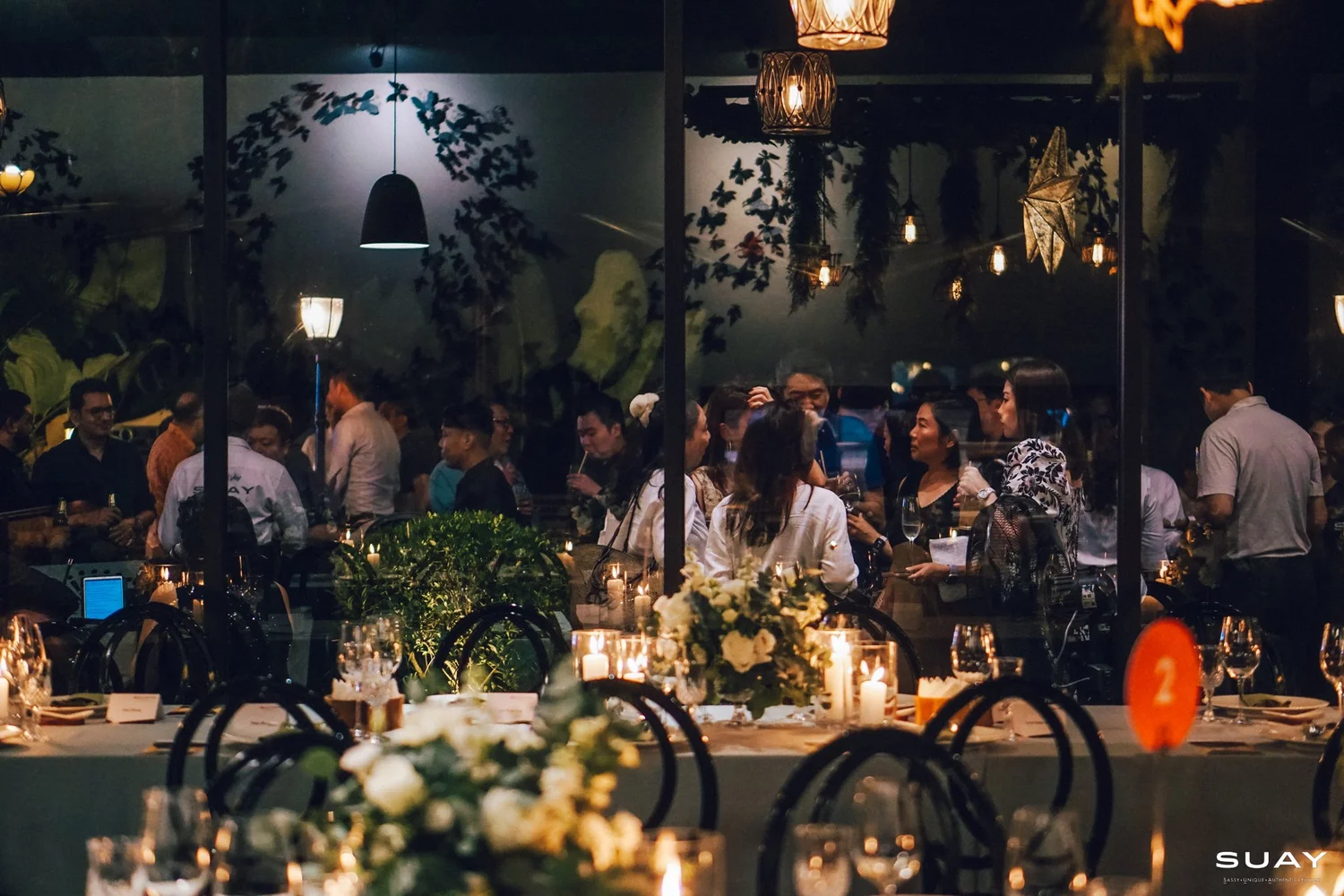 A private dinner gathering at SUAY